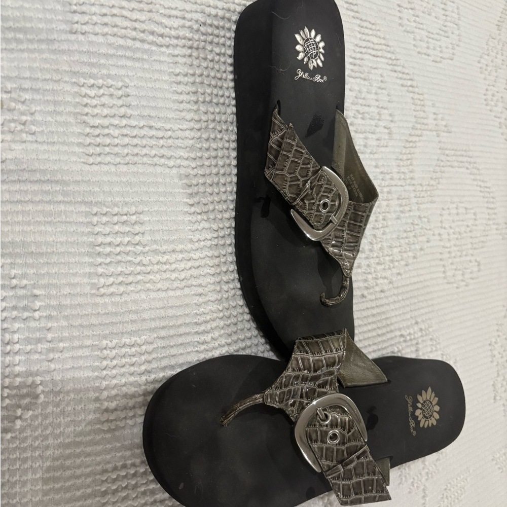 Gray with buckle -yellow box